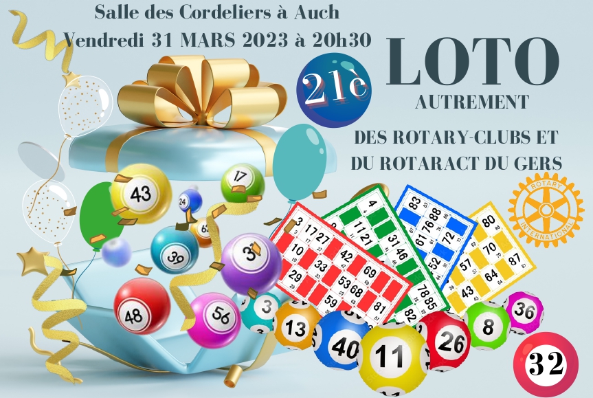 loto 31 mars 2023 rotary clubs du Gers